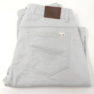 Barbell Apparel Mens Athletic Fit Chinos Gray Stretch Pants Size 32x34 FLAW